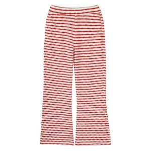 Jacky Sue Julia Pants - Red White Textured
