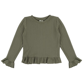 Jacky Sue BIBI TOP - RIBBED OLIVE