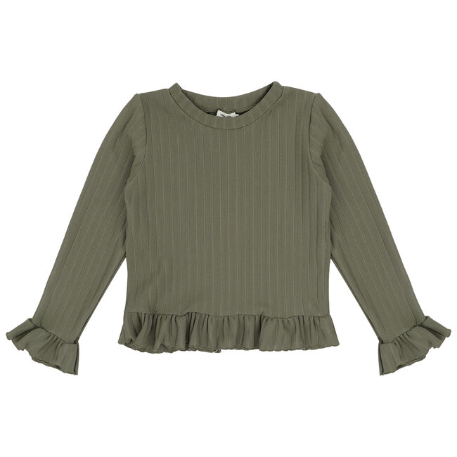 BIBI TOP - RIBBED OLIVE