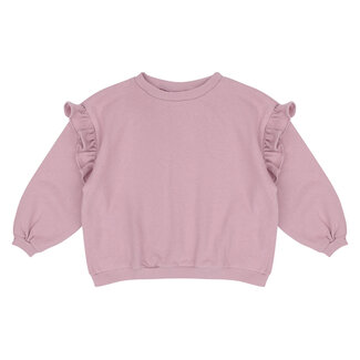 Jacky Sue LOIS RUFFLE SWEATER - MUTED MAUVE