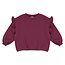 Jacky Sue LOIS RUFFLE SWEATER - BURGUNDY PLUM