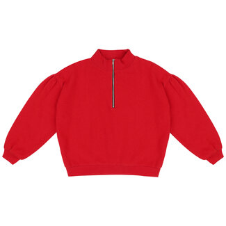 Jacky Sue ZOE ZIP SWEATER - HEART RED