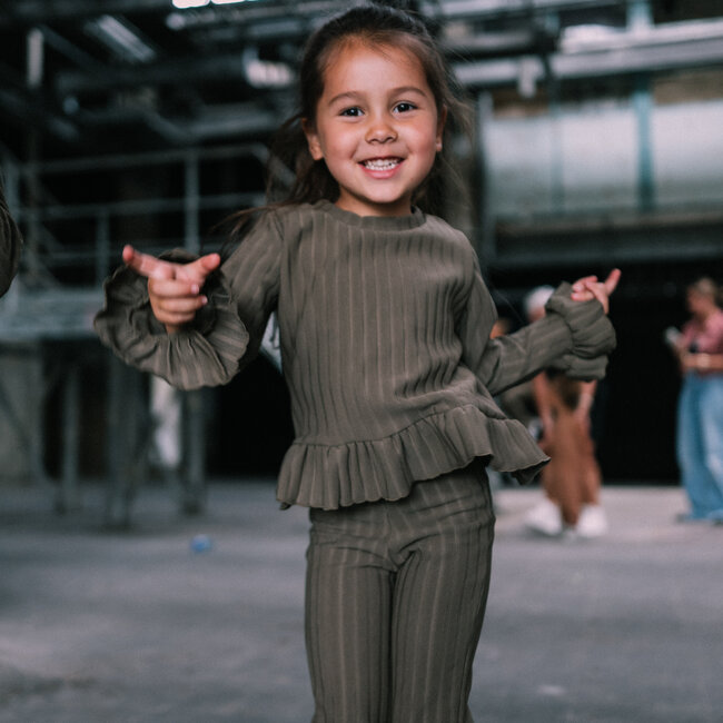 BIBI TOP - RIBBED OLIVE