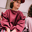 LOIS RUFFLE SWEATER - BURGUNDY PLUM