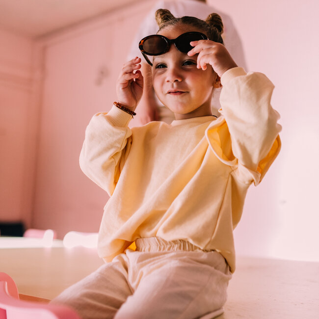 Lois Ruffle Sweater - Pastel Yellow