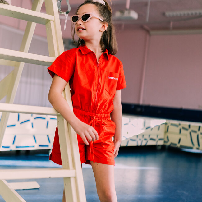 Mell Playsuit - Heart Red