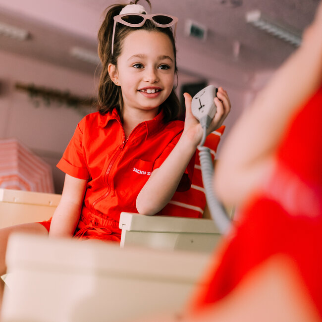 Mell Playsuit - Heart Red