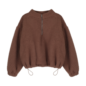 Jacky Sue Teddy Sweater - Fluffy Chocolate