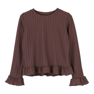 Jacky Sue Bibi Top - Ribbed Chocolate