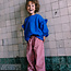 Lois Ruffle Sweater - Cobalt Blue