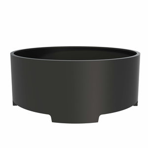 Aluminium plantenbak Ø200x80cm - Met poten