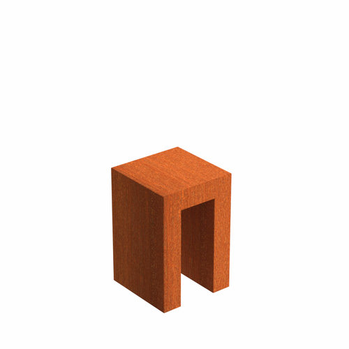 Cortenstaal U-sokkel 40x40x60cm Cortenstaal U-sokkel 40x40x60cm