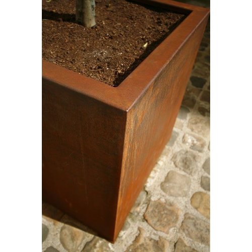 Cortenstaal plantenbak 40x40x60cm - Met bodem