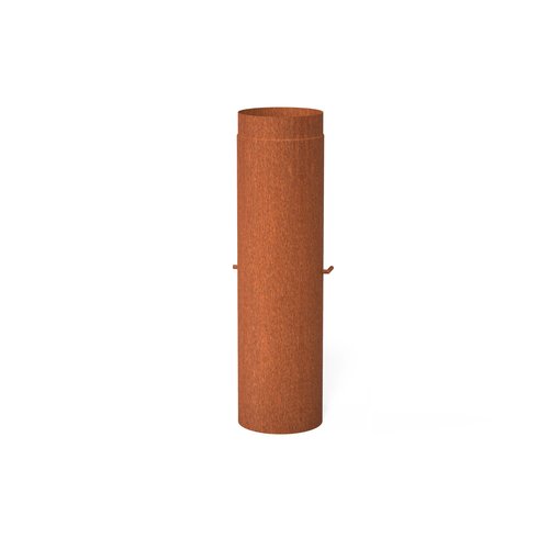 Cortenstaal kachelpijp met klep Ø20,4x100cm Cortenstaal kachelpijp met klep Ø20,4x100cm