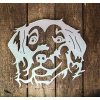 Silhouette hond gecoat