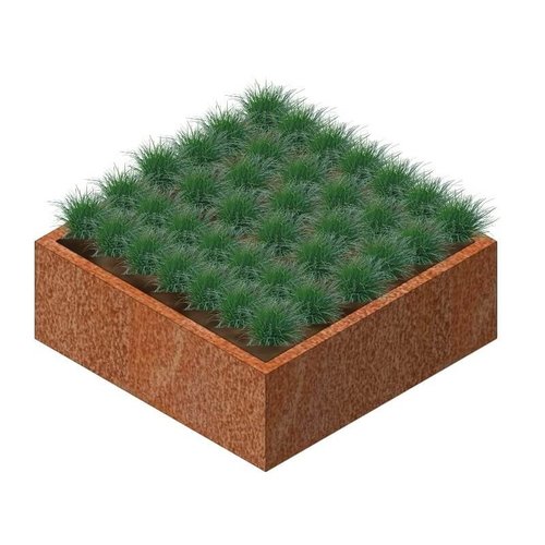 HTDesign (Eigen merk) Cortenstaal plantenbak 0,2x110x110x40cm HTDesign (Eigen merk) Cortenstaal plantenbak 0,2x110x110x40cm