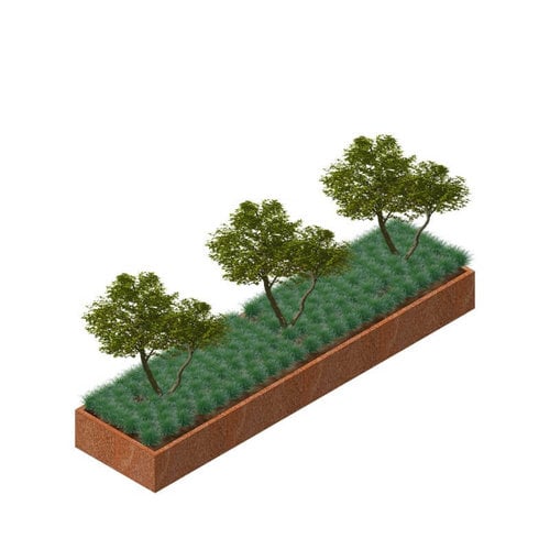 HTDesign (Eigen merk) Cortenstaal plantenbak 0,3x400x100x40cm - Zonder bodem HTDesign (Eigen merk) Cortenstaal plantenbak 0,3x400x100x40cm - Zonder bodem