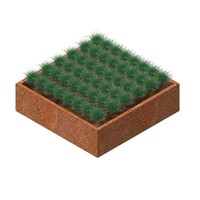 Cortenstaal plantenbak 140x140x40cm - Zonder bodem