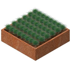 HTDesign (Eigen merk) Cortenstaal plantenbak 140x140x40cm - Zonder bodem