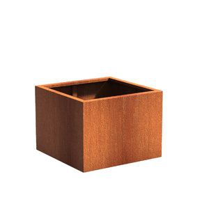Cortenstaal plantenbak 80x80x60cm - Met bodem