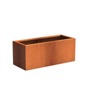 Cortenstaal plantenbak 120x50x50cm - Met bodem