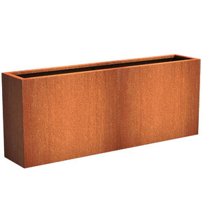 Cortenstaal plantenbak 200x40x80cm - Met bodem