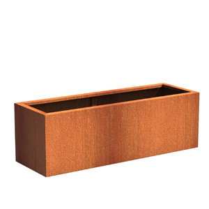 Cortenstaal plantenbak 150x50x50cm - Met bodem
