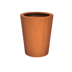 Cortenstaal plantenbak taps Ø80x100cm - Met bodem Cortenstaal plantenbak taps Ø80x100cm - Met bodem