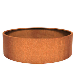 Cortenstaal plantenbak Ø200x60cm - Met bodem Cortenstaal plantenbak Ø200x60cm - Met bodem