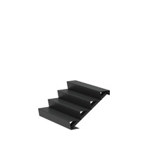Aluminium trap B125xD96xH68 cm – 4 Treden