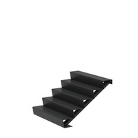 Aluminium trap B125xD120xH85 cm – 5 Treden