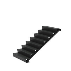 Aluminium trap B125xD192xH136 cm – 8 Treden