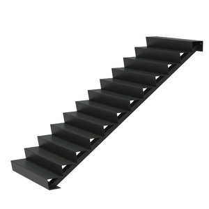 Aluminium trap B125xD288xH204 cm – 12 Treden Aluminium trap B125xD288xH204 cm – 12 Treden