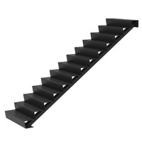 Aluminium trap B100xD312xH221 cm – 13 Treden