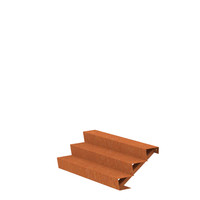Cortenstaal trap B150xD72xH51 cm – 3 Treden