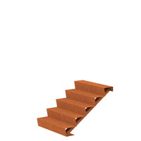 Cortenstaal trap B100xD120xH85 cm – 5 Treden