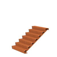 Cortenstaal trap B125xD168xH119 cm – 7 Treden