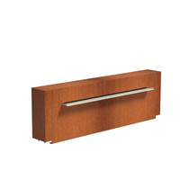 Cortenstaal vijvermuur vast 200x25x60cm