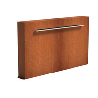 Cortenstaal vijvermuur vrij 200x25x120cm