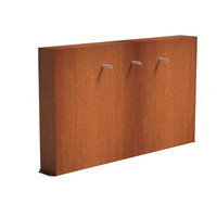 Cortenstaal vijvermuur vrij 200x25x120cm