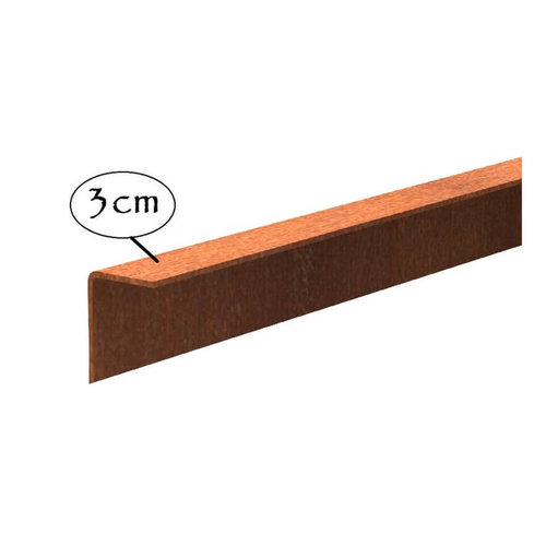Cortenstaal gezet 230x0,2x10cm Cortenstaal gezet 230x0,2x10cm