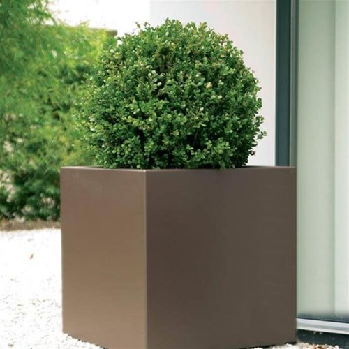 Polyester plantenbak hoogglans 100x100x60cm - Met bodem