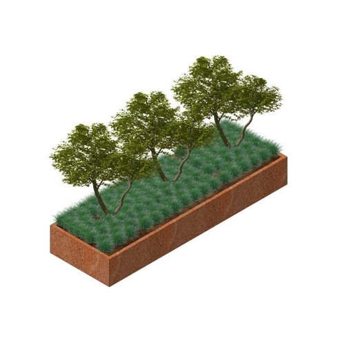 HTDesign (Eigen merk) Cortenstaal plantenbak 0,3x338x90x54cm - Zonder bodem HTDesign (Eigen merk) Cortenstaal plantenbak 0,3x338x90x54cm - Zonder bodem