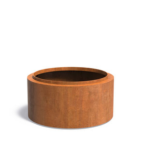 Cortenstaal plantenbak 'Topic' Ø120x60cm - Met bodem Cortenstaal plantenbak 'Topic' Ø120x60cm - Met bodem