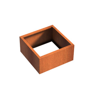 Cortenstaal plantenbak 80x80x40cm - Zonder bodem