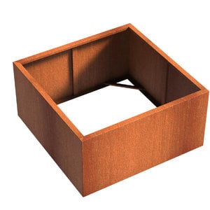HTDesign (Eigen merk) Cortenstaal plantenbak 120x120x60cm - Zonder bodem