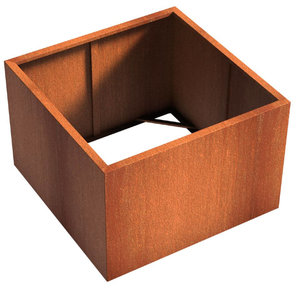 Cortenstaal plantenbak 120x120x80cm - Zonder bodem