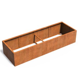 Cortenstaal plantenbak 300x100x60cm - Zonder bodem