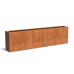 Cortenstaal plantenbak 300x40x80cm - Met bodem