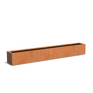 Cortenstaal plantenbak 300x40x40cm - Met bodem
